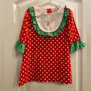 3T Monogrammed with the letter “H” Christmas Holiday Dress.